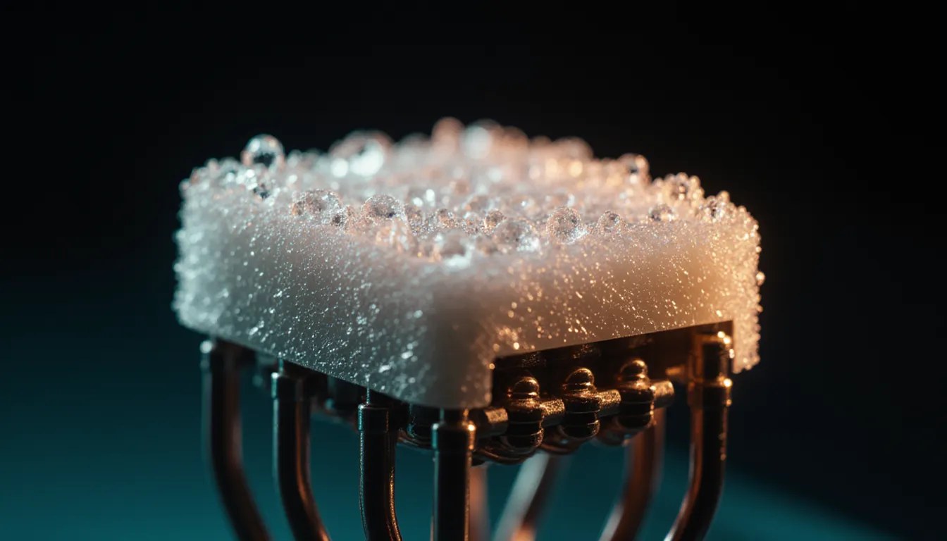 Thermoelectric cooling module with a frosted cold side