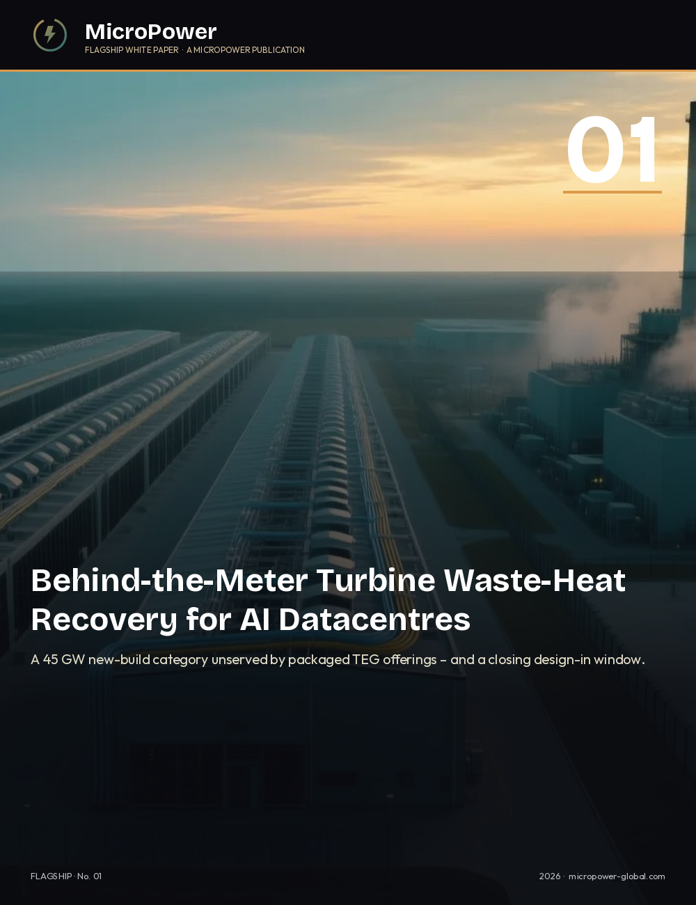 Paper 01 cover – Behind-the-Meter Turbine Waste-Heat Recovery for AI Datacentres