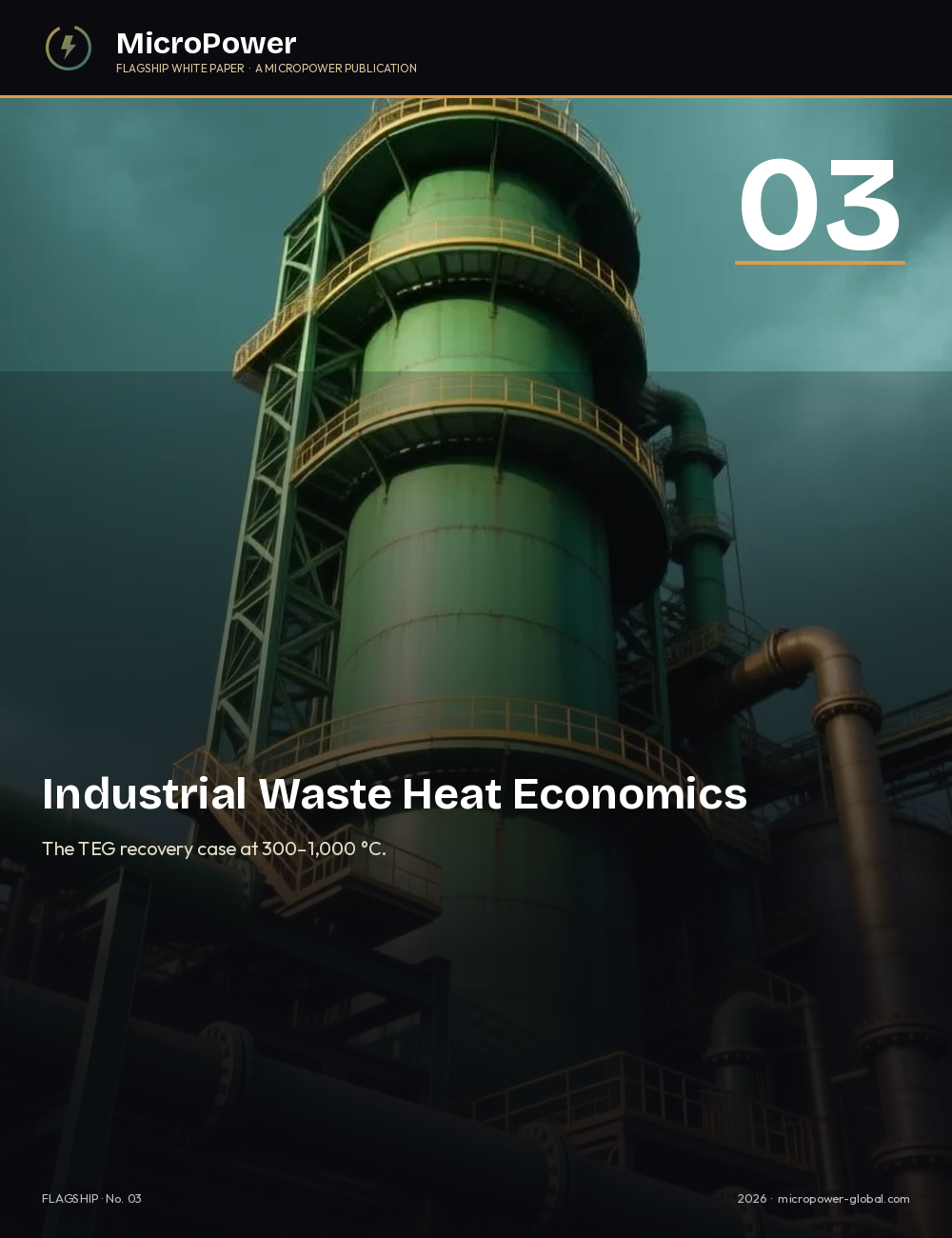 Paper 03 cover – Industrial Waste Heat Economics