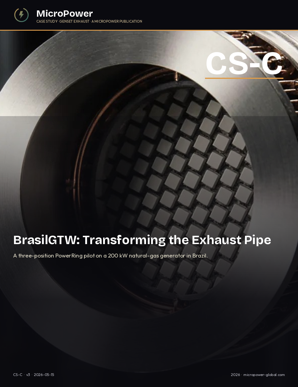 CS-C cover – BrasilGTW PowerRing pilot on NG generator
